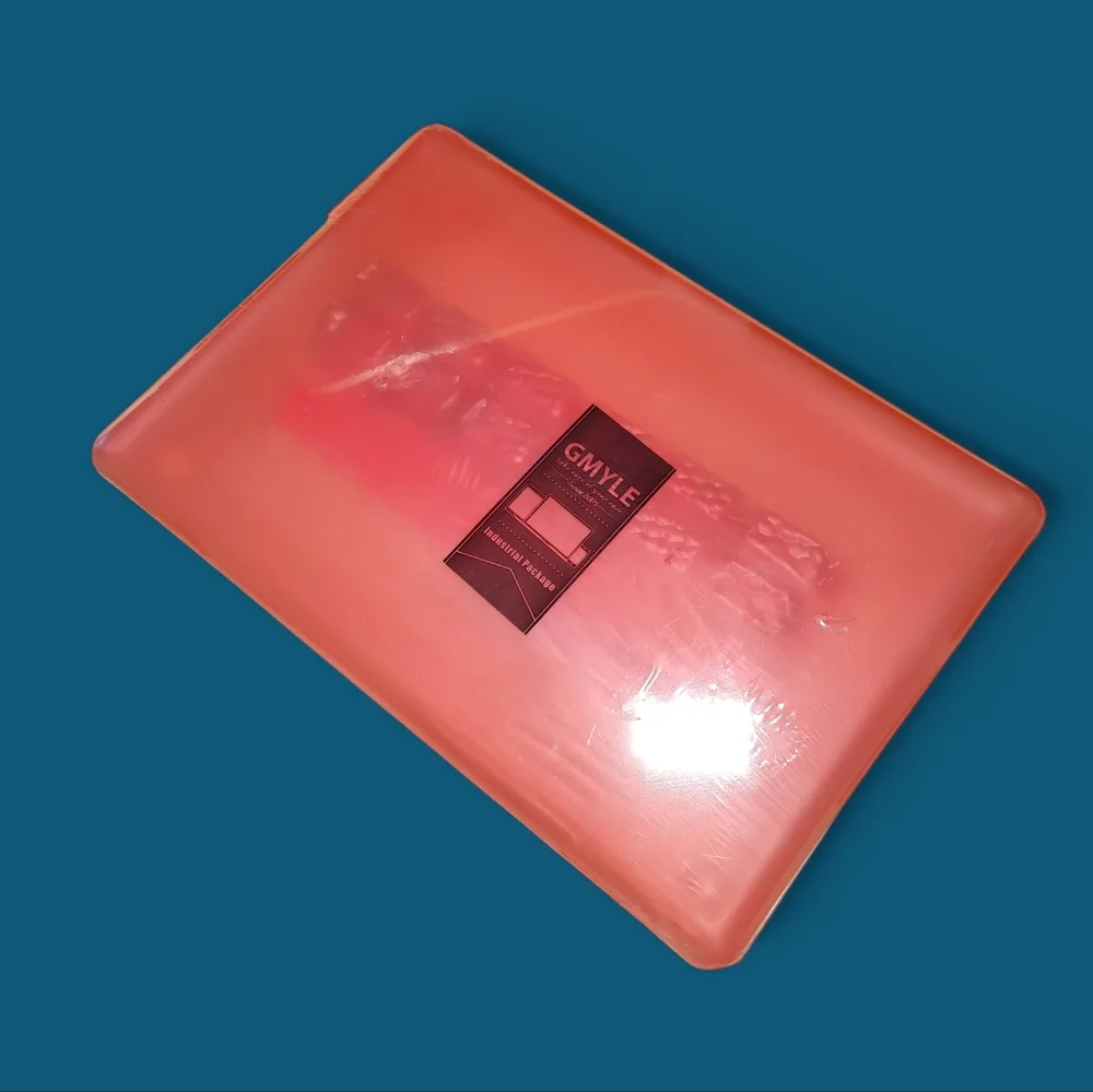 🍄Pink Semitransparent Hardshell Laptop Mac Shell Case